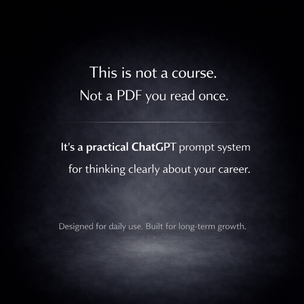 ChatGPT Prompts for Career Upgrade (Instant Download)
